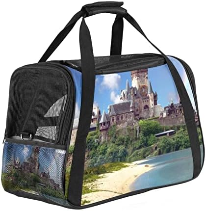 Airline odobrena torba za kućne ljubimce Castle Landscape plaža meka prenosivi lagani putni nosač