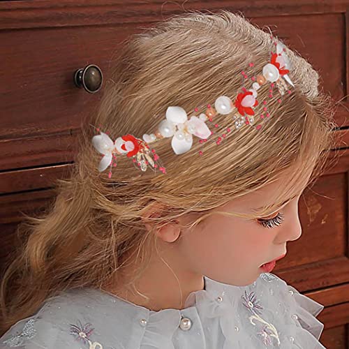 Campsis princeza cvijet Kristal Headpiece Rhinestone Pearl traka za glavu Legura Floral Bridal Hair Accessories