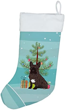 Caroline's bysures WDK3048CS francuski buldog brindle 1 božićne božićne čarape, kamin Viseći čarape