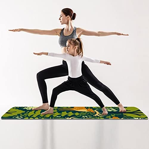 Debeli Neklizajući Vježba & fitnes 1/4 yoga mat sa zelenim Elk Božić Print za Yoga Pilates & amp; Pod