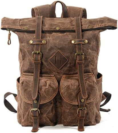 Lhllhl putni ruksak vosak platna kontrastna linija u boji šivanje vanjskog ruksaka ženske muške torbe za računar