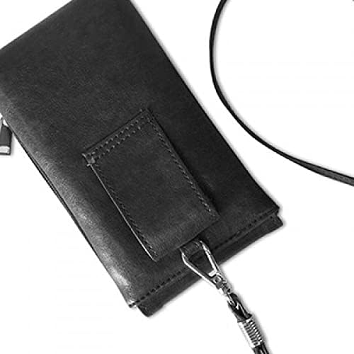 Santiago de Chile City Watercolor Telefon novčanik torbica Viseća mobilna torbica Crni džep
