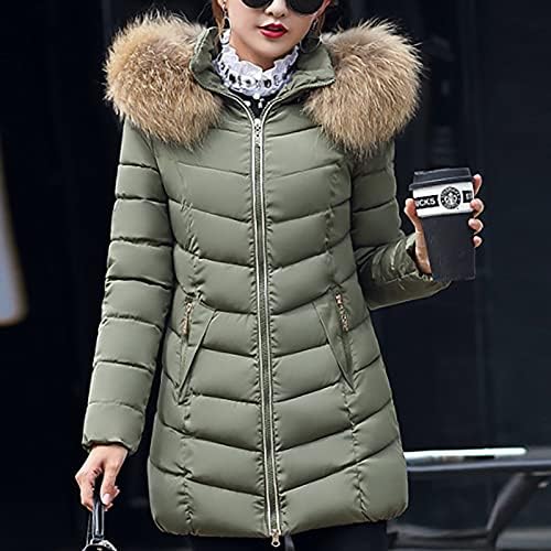 RMXEI Skijaške jakne za žene Žene Modni modeli srednje dužine Tanka pamučna jakna Big kose pamučna jakna