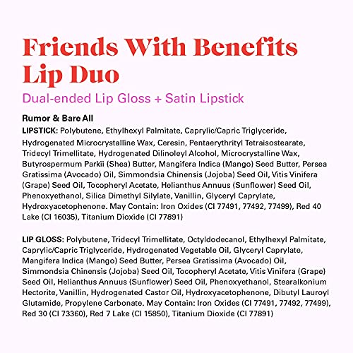 PYT BEAUTY Duo za usne, Peachy cimet ruž za usne i sjajilo za usne, hidratantna kombinacija, hipoalergena,