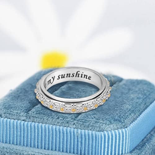 Vjenčani opseg za žene dvostruki bolovni cvijet zaručni zaručni prsten za žene modni trend odgovarajući