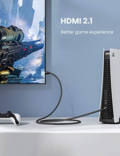UGREEN 8K HDMI kabl 2.1 6.6 FT 48GBPS ultra high Speed HDMI kabl pleten 8K@60Hz 4K@120Hz, eARC HDR10