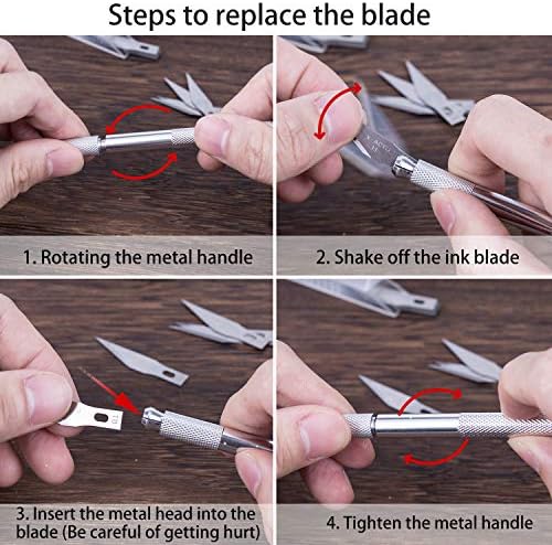 Savita hobi nož set čvrsto metalni olovski nož malih rezbarskih kanapnih komunalnih noža za DIY