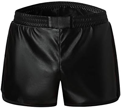 Faux kožne pantalone Muške vintage hip hop hlače modne ležerne rastezanje biciklističke pantalone