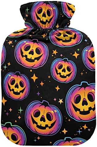 Oarencol Halloween šarena bundeva Star vreća za toplu vodu sa poklopcem za toplu i hladnu oblogu 1L