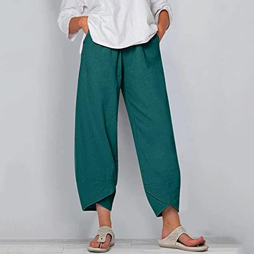 Ljetne pamučne hlače Pamuk za odmor za odmor za Lady 2023 posteljine hlače
