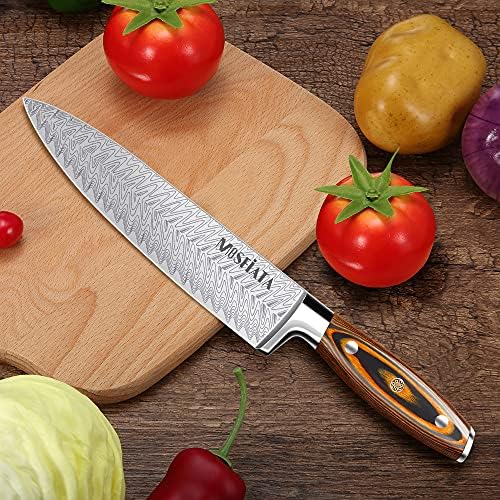 MOSFiATA kuharski nož - 8 Pro kuharski nož sa štitnikom za oštrice i sapunom od nehrđajućeg čelika, kuharski