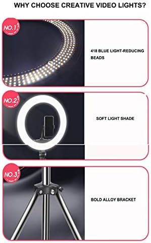 ZJDU 12 inčni 65W LED Selfie Ring light Kit sa postoljem za stativ sa držačem telefona Podesiva boja