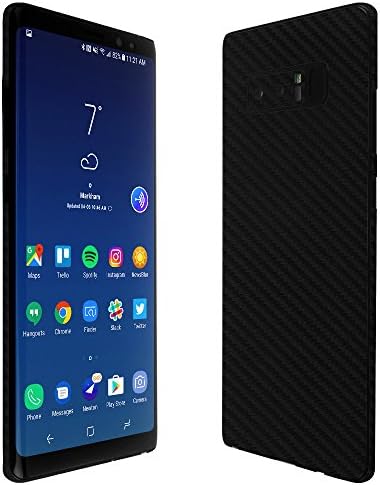 Skinomi crna koža od karbonskih vlakana kompatibilna sa Samsung Galaxy Note 8 TechSkin sa zaštitom