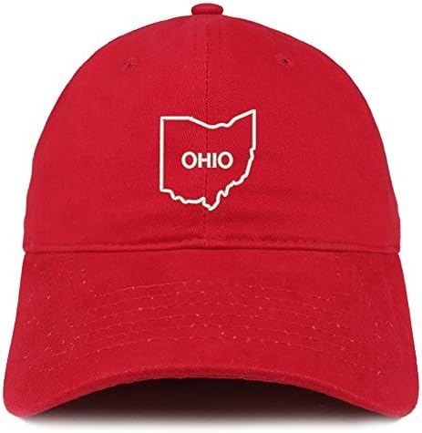 Trendi odjeća s Ohio Text State Outline Eveided pamučni tata šešir