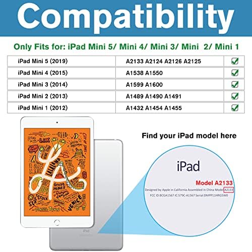 ProCase iPad Mini 1 2 3 Štitnici ekrana paket sa iPad Mini kućištem za 7.9 inčni iPad Mini