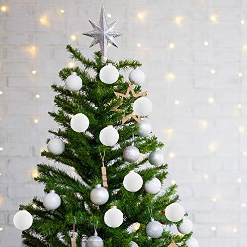 NUOBESTY Božić Decor 12pcs Božić ukrasi Foam Snowball Božić Baubles Tree Hanging Decor za božićno drvo dekoracije