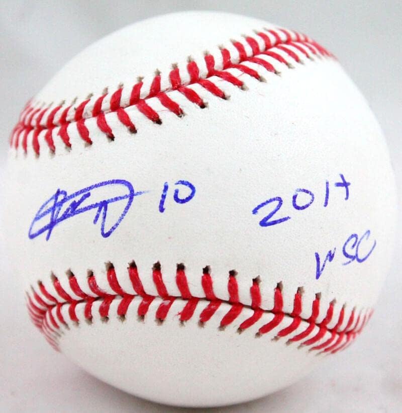 Yuli Gurriel Autographing Rawlings Oml bejzbol W / ISC. - JSA W AUTH * BLUE - AUTOGREMENA BASEBALLS