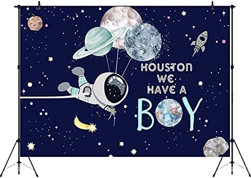 Aperturee 7x5ft vanjski prostor pozadina za tuširanje beba to je dječak raketa Astronaut Planet Galaxy