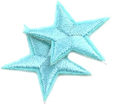 Moj Mironey 20-pakovanje plave zvezde gvožđe na zakrpama izvezene zakrpe Star Motif Aplikacije