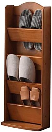 WSZJJ stalak za police jednostavne stabilne papuče za skladištenje kabine od punog drveta, za dnevni boravak
