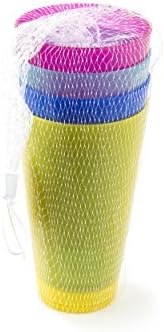4 pc šarene plastične čaše - za višekratnu upotrebu - BPA piknik za piće