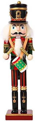 SurpriseSeptember 4pcs Božić Nutcrackers Ornamenti Set, tradicionalna obojena drvena lutka vojnika