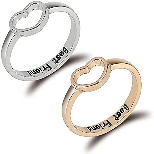Aineecy Infinity ljubavni prstenovi za srce Set za prijateljstvo geometrijsko šuplje Breskvasto