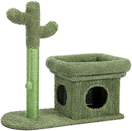 Mjwdp Cactus Cat Tree Cat Tower sa sisalom daskom za grebanje za zatvorene mačke Cat Condo Kitty