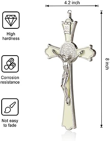 Vineten Saint Benedict Enamel Crocifix - Crocifix zidni zidni zid Art-8 inčni križ daju blagoslov