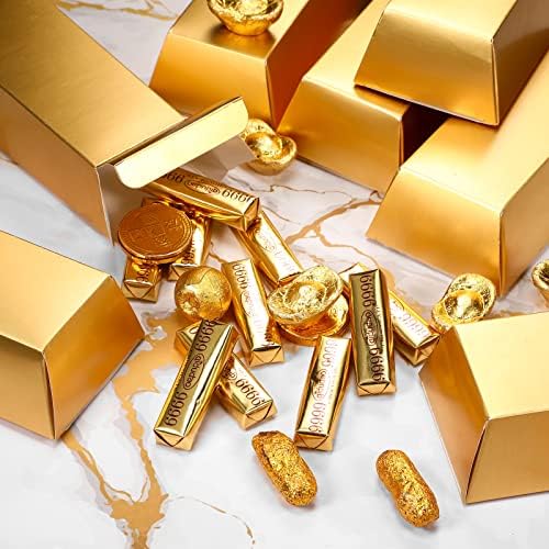200 kom Gold barovi lažni bar Poklon kutija Zlatna zabava Favoritet čokolade Gold Coins Foil