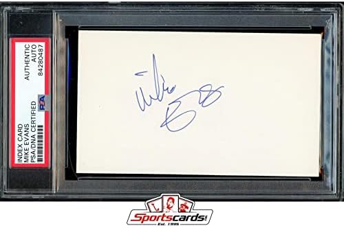 Jeffersons glumac Mike Evans potpisao autogram kartice sa indeksom 3x5 PSA / DNK-NFL rezni potpisi