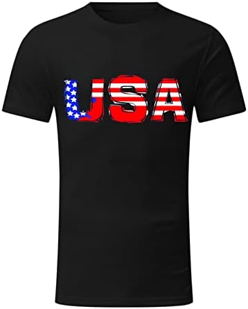 Pamučna majica Muška ljetna Casual USA Print majica bluza okrugli vrat kratki rukavi vrhovi 3xlt