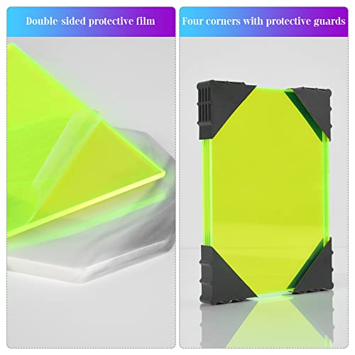 5 pakovanja akrilnog Lima zelene fluorescentne prozirne listove u boji lako se izrezuju za DIY umjetničke