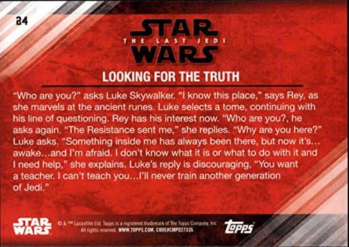 2018 TOPPS Star Wars Posljednji Jedi serija 2 plava 24 Tražite karticu za trgovanje istinom u sirovom