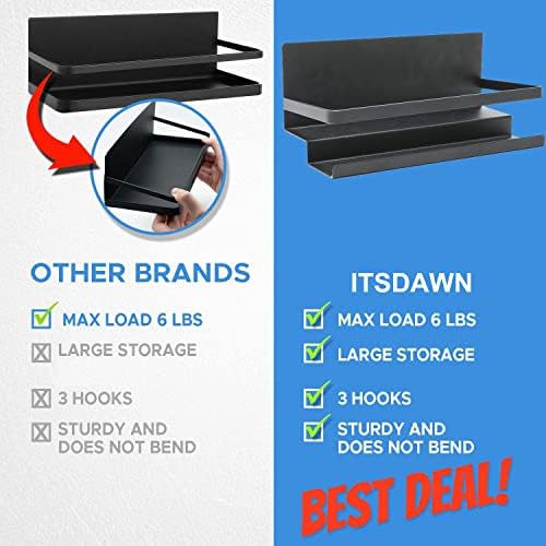 ItSdawn 2 Pack magnetski nosač začina Organizator prostora za hladnjak i mikrovalnu pećnicu, magnetska polica