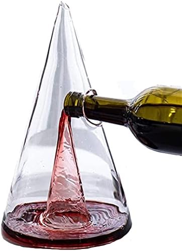 Pyramid decanter, crystal Glass Tower Carafe za crveno vino, ručno puhani Kristal, pribor za vino - 750ml,clear
