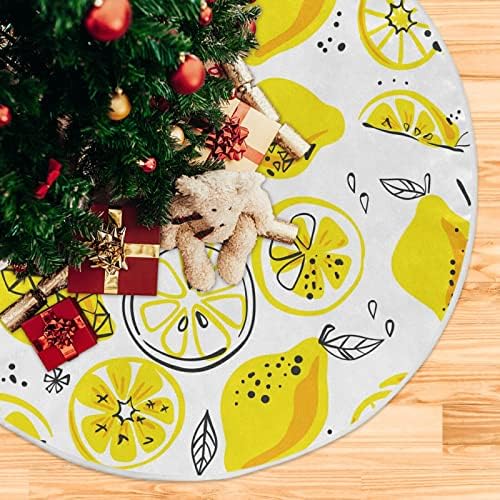 Oarencol Ljetni limun božićno suknje 36 inčni žuti voćni uzorak Xmas Odrezi za odmor za odmor
