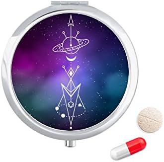 Starry Sky Alien Totem Uzorak Futrole Za Pilule Džepna Kutija Za Skladištenje Lijekova