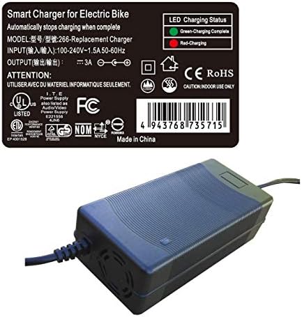 PowerTech dobavljač 3 Amp Smart Charger za LECTRIC XP 2.0 i XP korak - thru 2.0 sklopivi električni