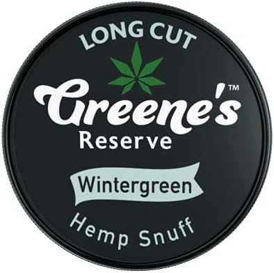 Green's Reserve HEMP Snucf - Long Cut - Wintergreen okus - zdrava alternativa - izrađena u SAD-u
