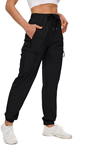 Micoson ženske casual Brze suho planinarske hlače Lagani džepovi sa zatvaračem Dukseri Elastični struk Atletic