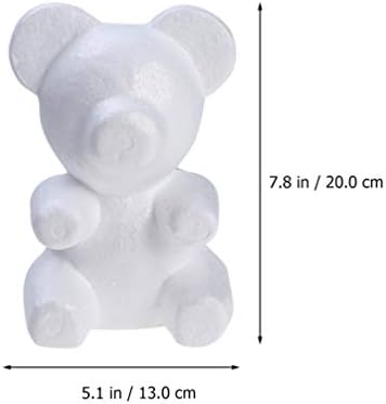 Kisangel plastike figure 2pcs pena medvjeda oblik polistiren modeliranje pjenastog medvjeda kalupa za zanat