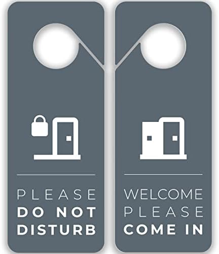 Ne ometajte znak vješalice za vrata, 2 paketa dvostrano, antracit, molim vas ne ometajte i dobrodošli,