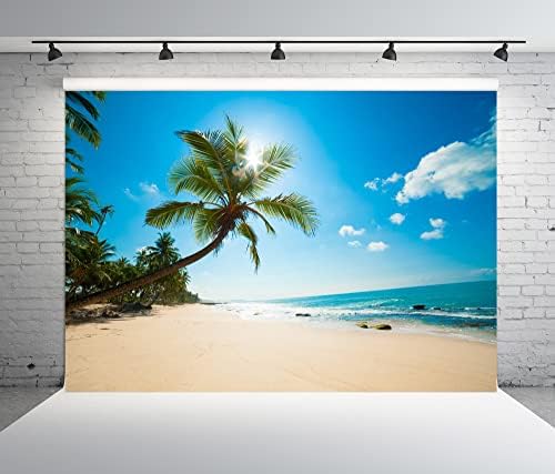 BELECO 15x10ft tkanina tropska plaža pozadina tropska pješčana plaža s palmama okeanska ljetna Havajska