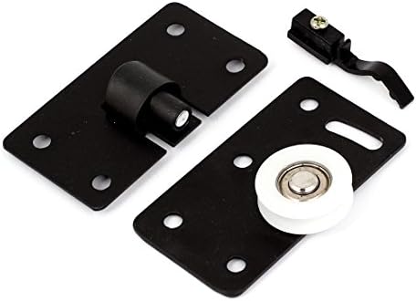 Aexit 30mm Dia ormar hardver plastični točak black Metal Plate namještaj klizna vrata Roller