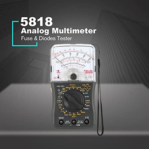 Walnuta Mini ručni analogni multimetar / DC voltmetar ampermetar kontinuitet kontinuitet Kapacitet osigurača i dioda Tester