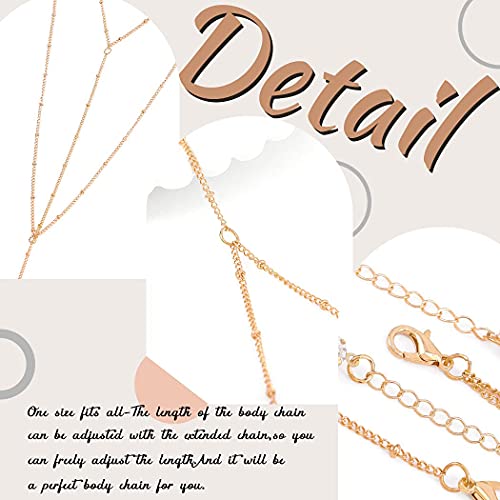 Razrađene perle lanac za tijelo Zlatni perli lanac za grudi plaža nakit za žene i djevojke