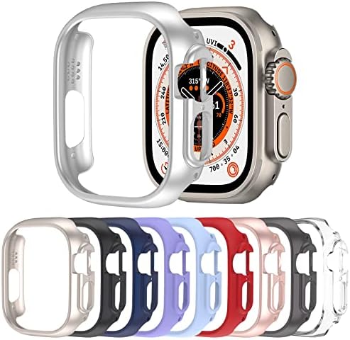 Bougraite 10 paketa za Apple Watch Ultra 49mm, izdržljiv papirni branik za tvrdi PC, zaštitni zaštitni