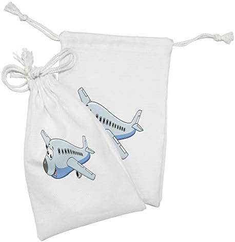 Lunadljiva crtana torbica od 2, nasmiješena komercijalna aviona znakova za zračni put Zabavni otisak, mala torba