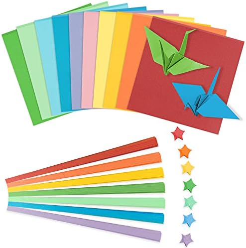 Origami Papir, origami papirnati komplet dvostrana boja, 6 inčni kvadratni papir 100 listova i zvijezda